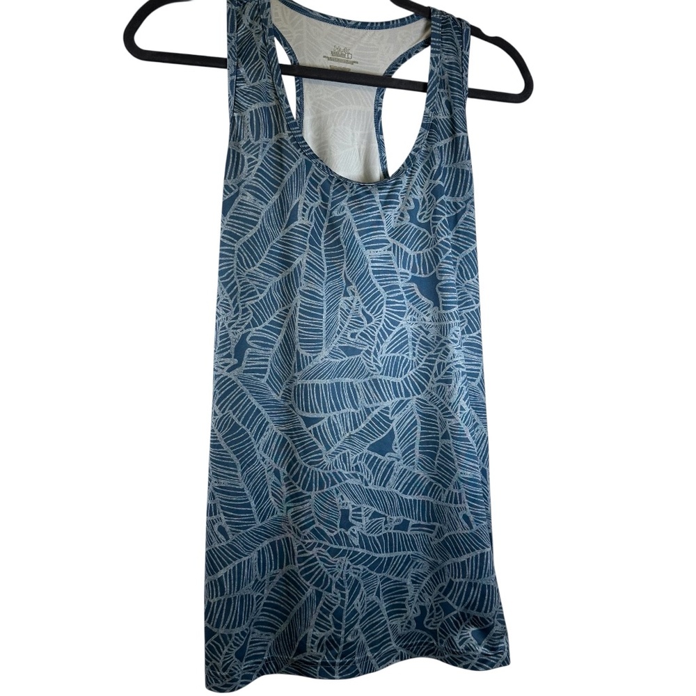 Huk Pursuit Linear Leaf Racerback Tank L Blue Gorp Outdoor Performance Quick Dry